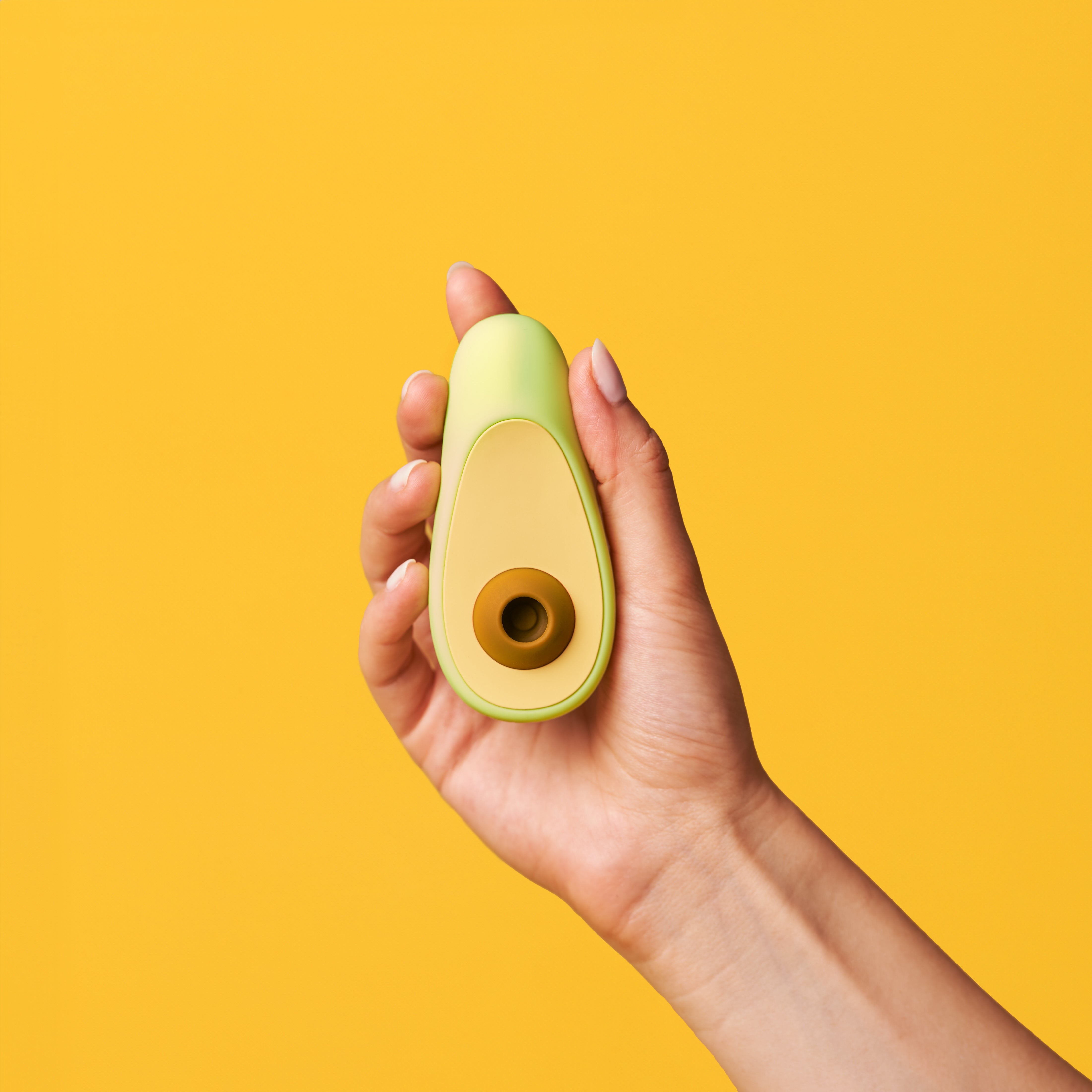 Avocado vibrator — close-up detail